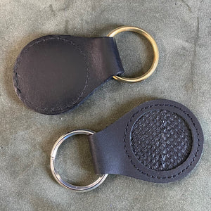 Salmon Leather Key Fobs