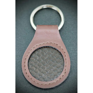 Salmon Leather Key Fobs