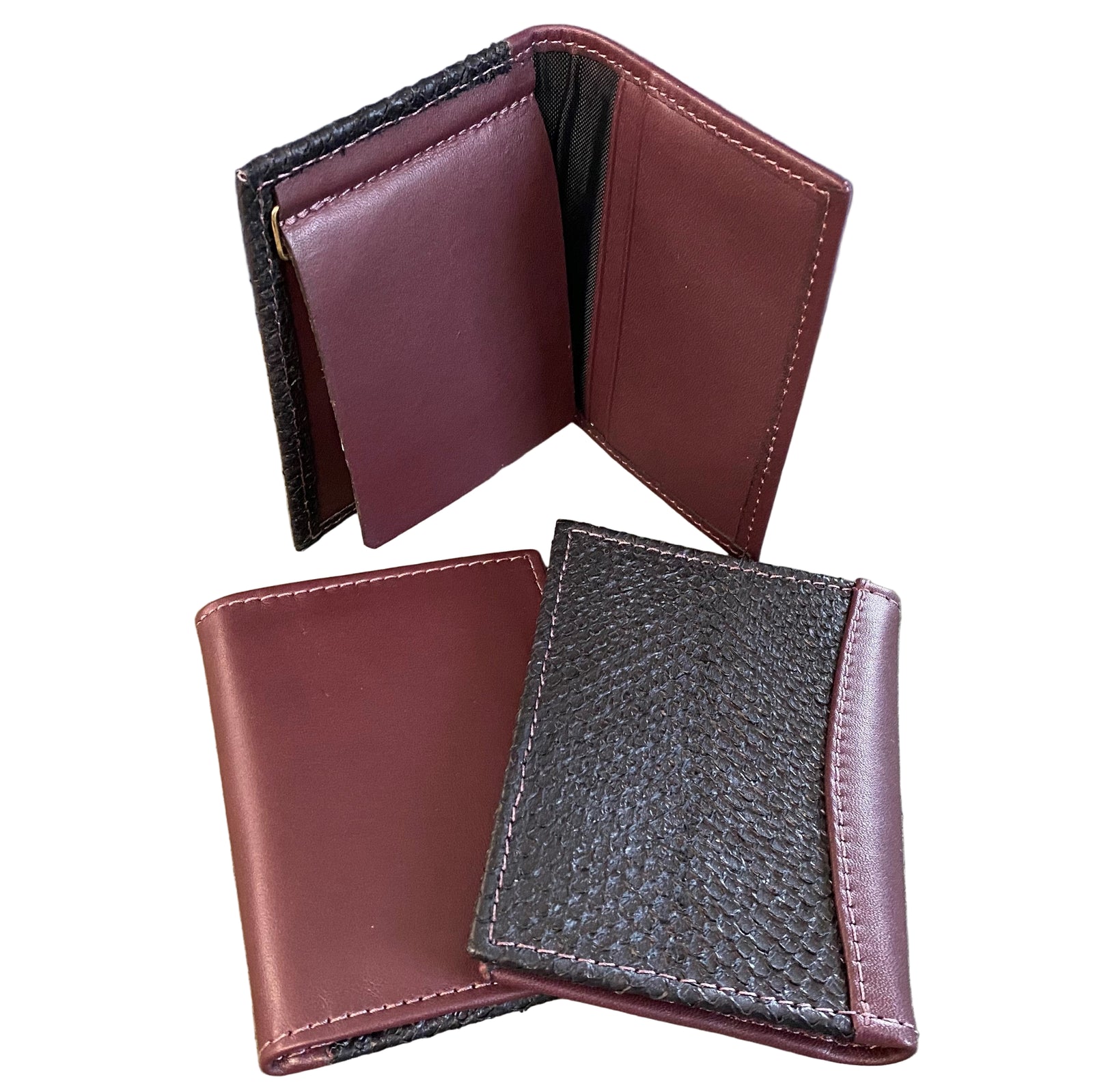 Salmon Leather Deluxe Money Clip