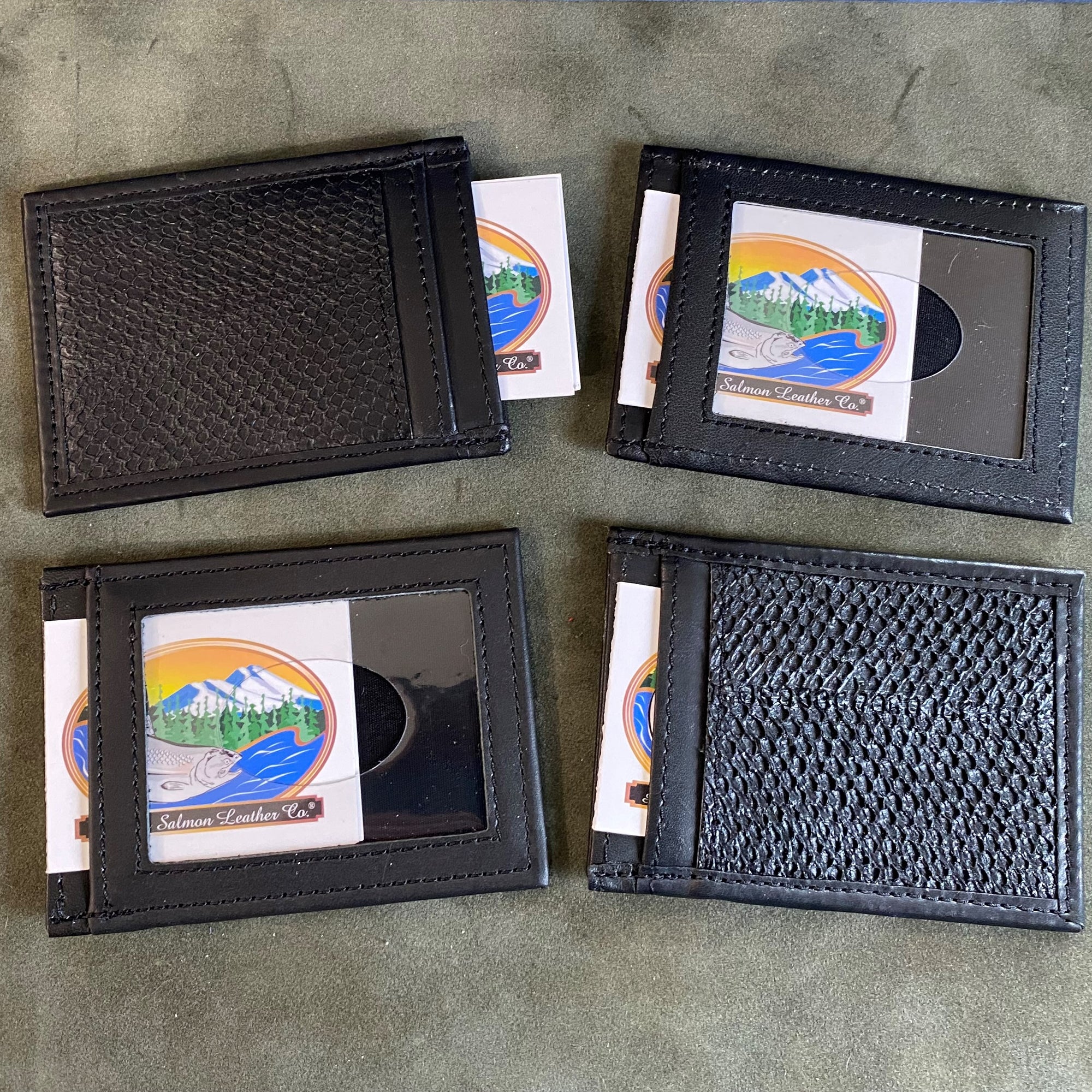 Salmon Leather Slim Design Credit Card Holder
