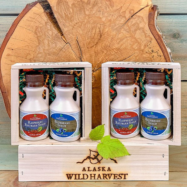 Blueberry and Raspberry Rhubarb Syrup Crate