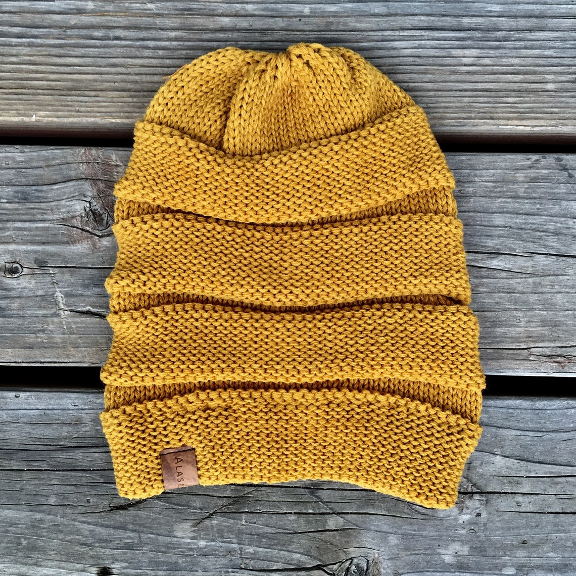 Scrunch Beanie - Mustard