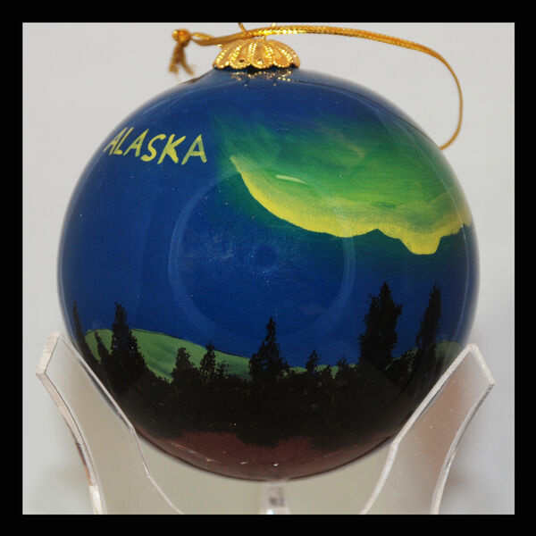 Painted Glass Ball Ornament