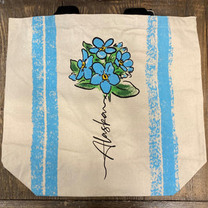 Alaska State Flower Shopper Tote