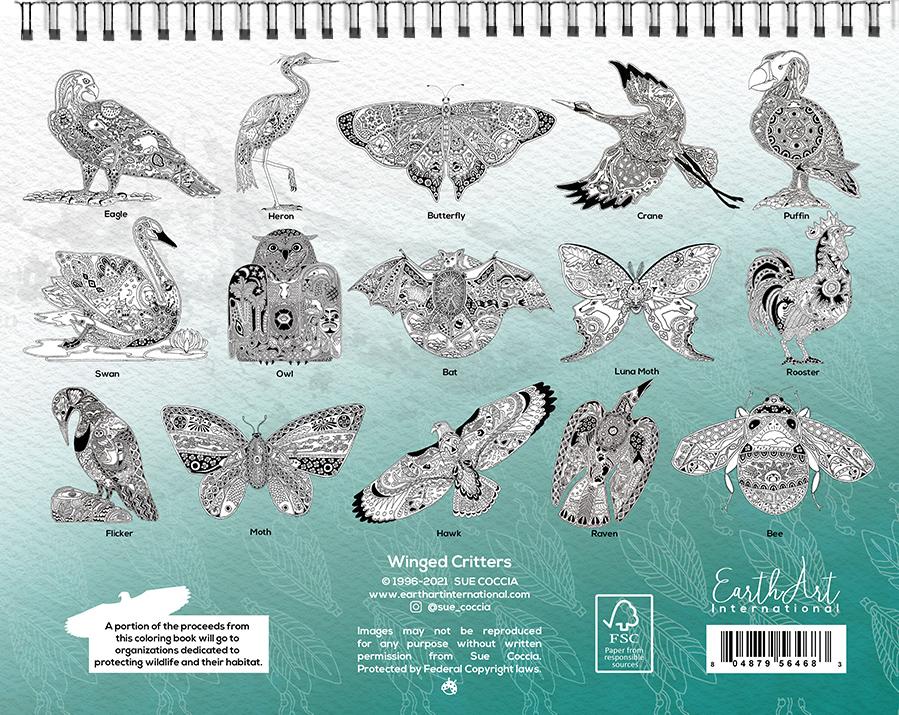 Winged Critters Coloring Book