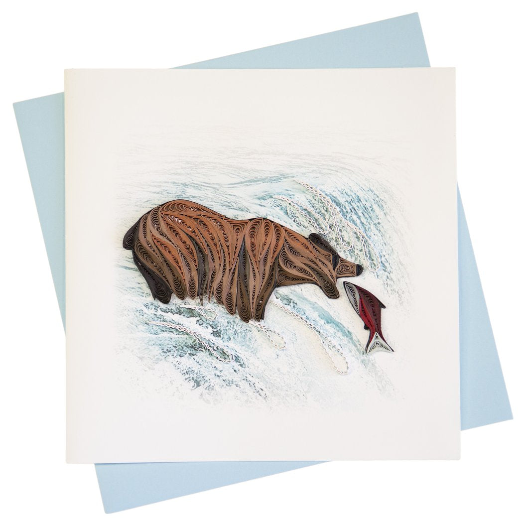 Grizzly Bear Quilling Card