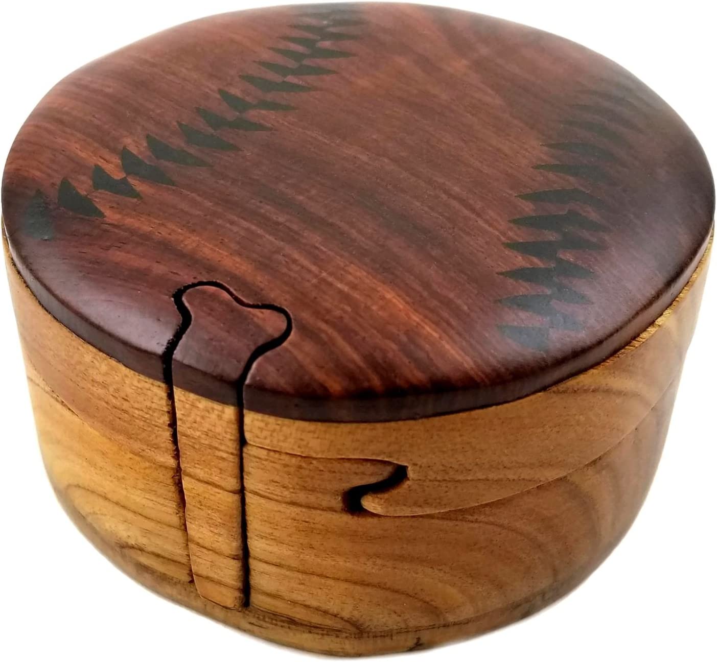 Baseball Intarsia Wood Puzzle Box