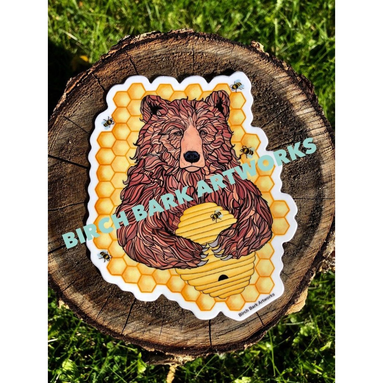 Bear Bees Sticker