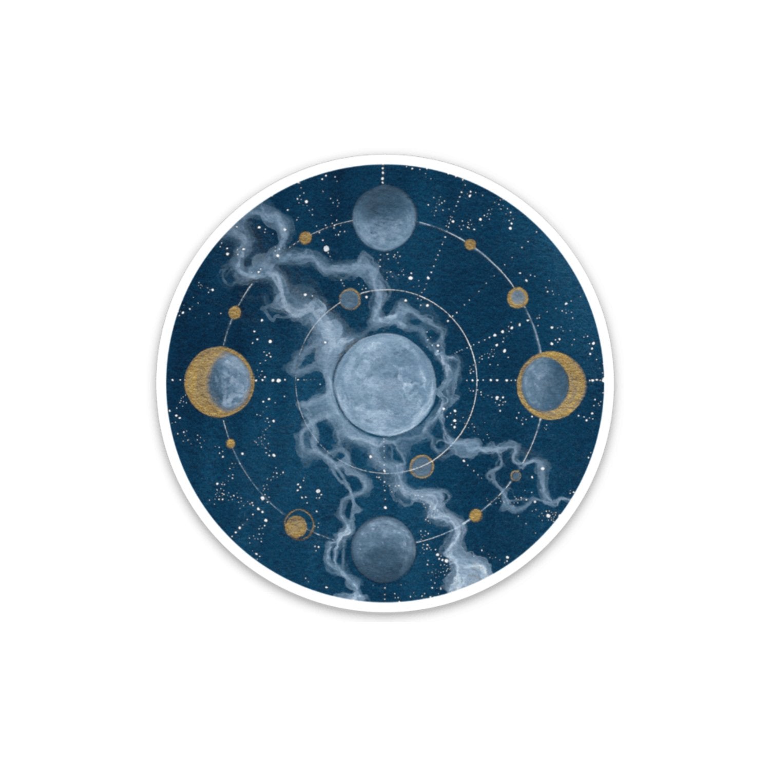 Compass Moon Sticker