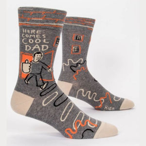 Here Comes Cool Dad Mens Crew Socks