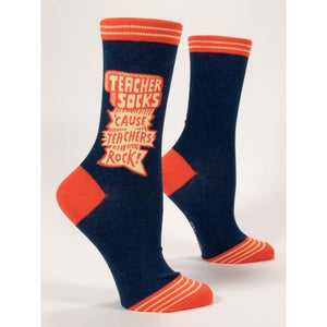 Teachers Rock Womens Crew Socks
