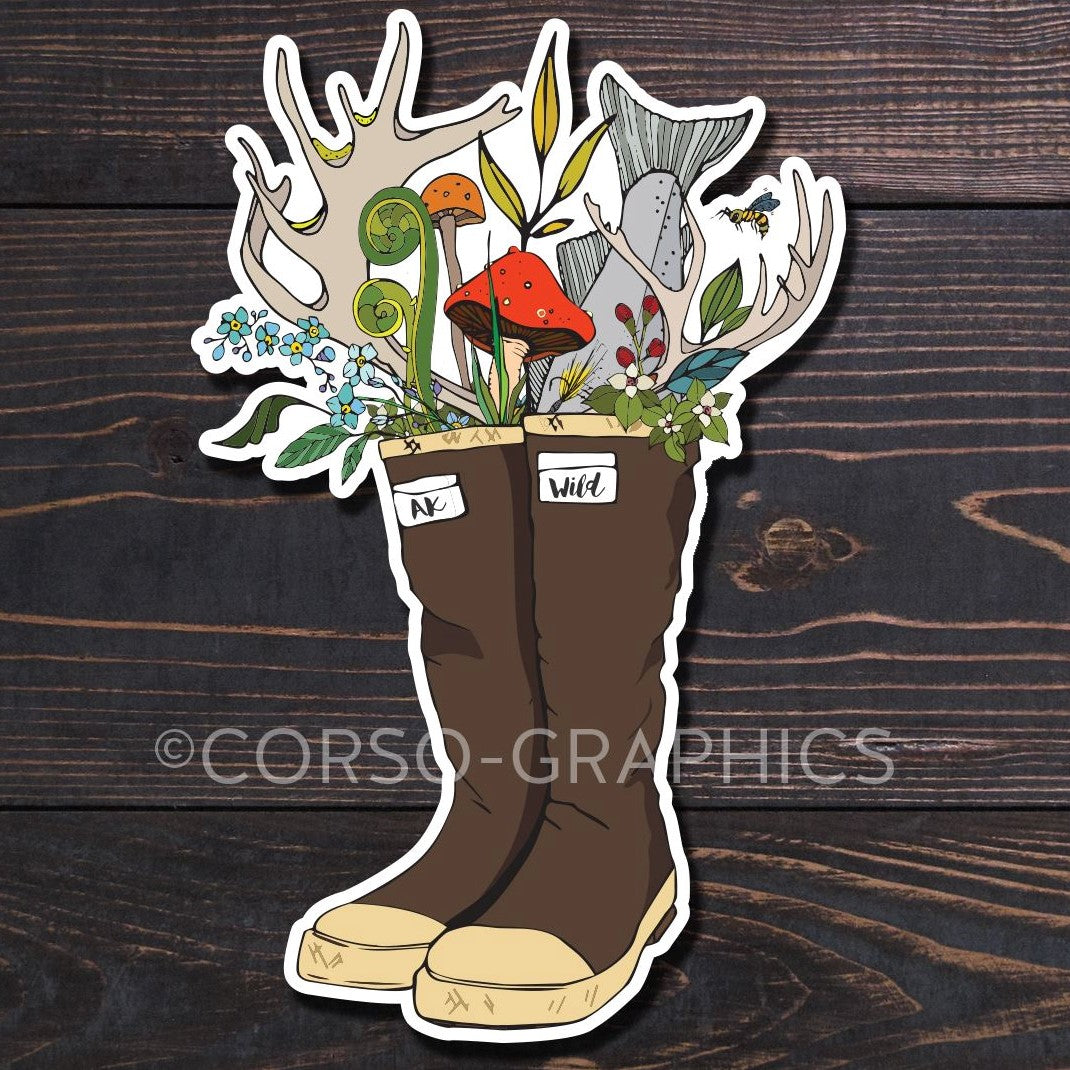 Boots N' Bounty - Sticker