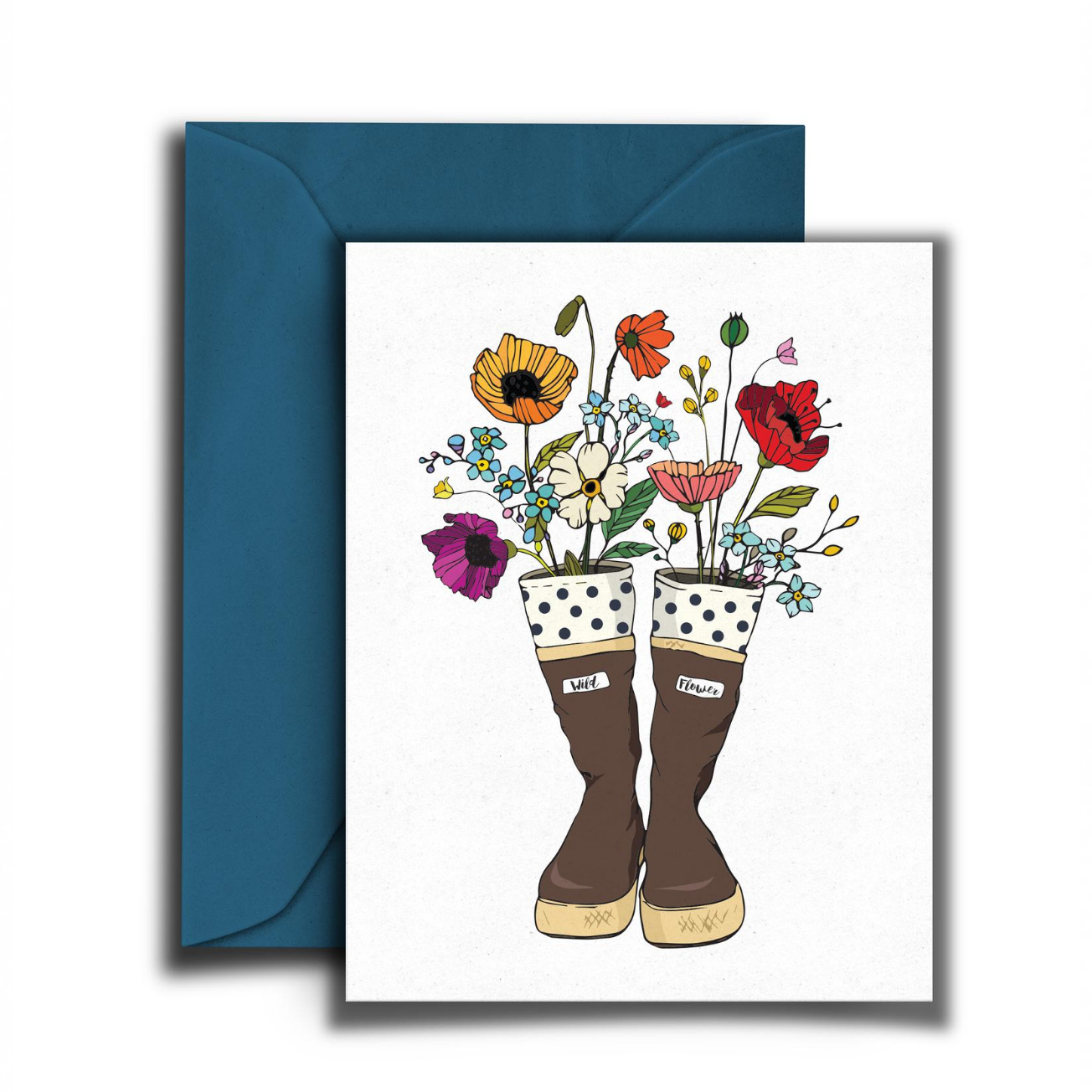 Boots N' Bouquet Notecard