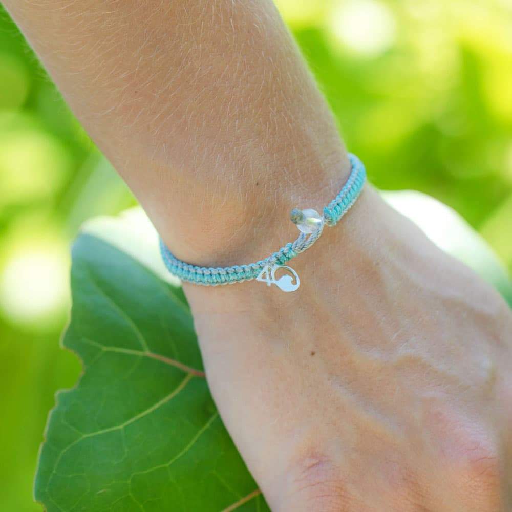 Beluga Whale Braided Bracelet