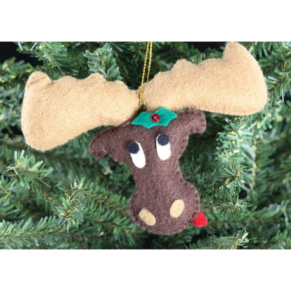 Moose Felt Ornament
