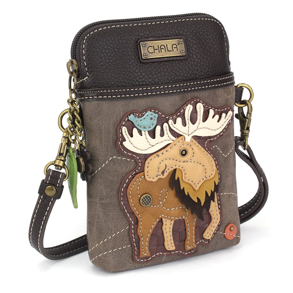 Moose Cellphone Crossbody - Stone Gray