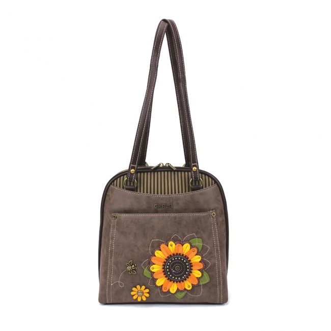 Sunflower Convertible Backpack - Stone Gray