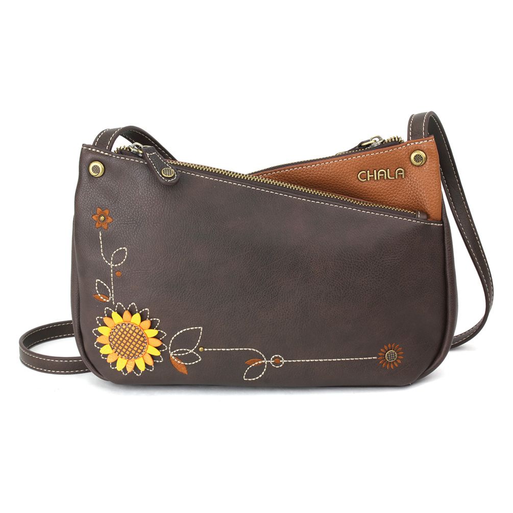 Sunflower Criss Crossbody - Brown