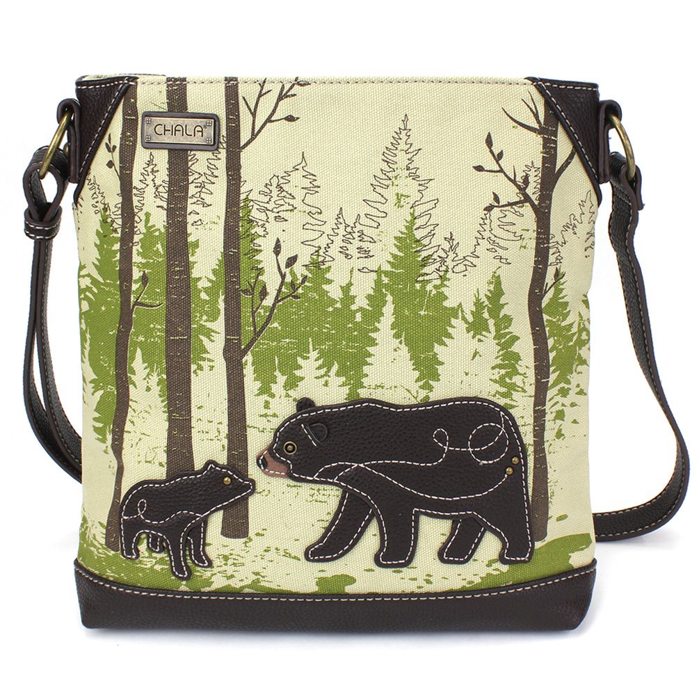 Safari Bear Canvas Crossbody