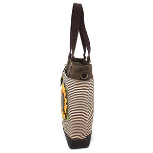 Sunflower Work Tote - Brown Stripe