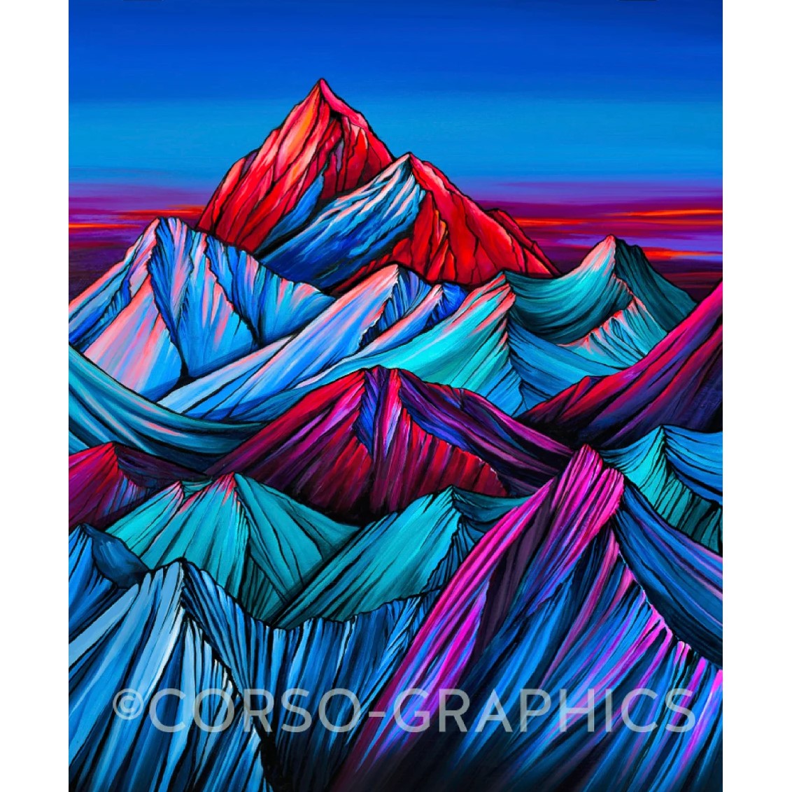 Alpenglow Corso Print