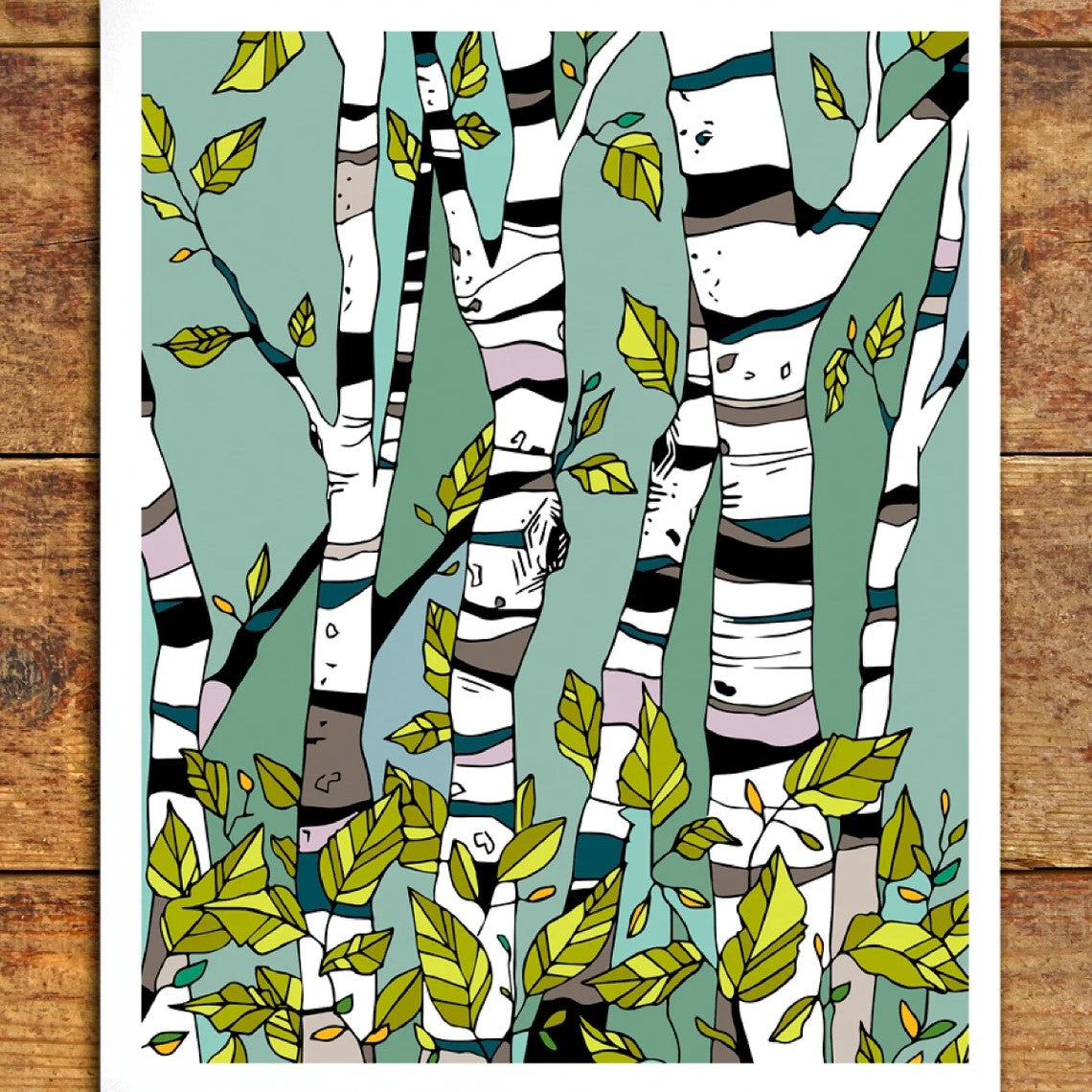 Blue Birch Print