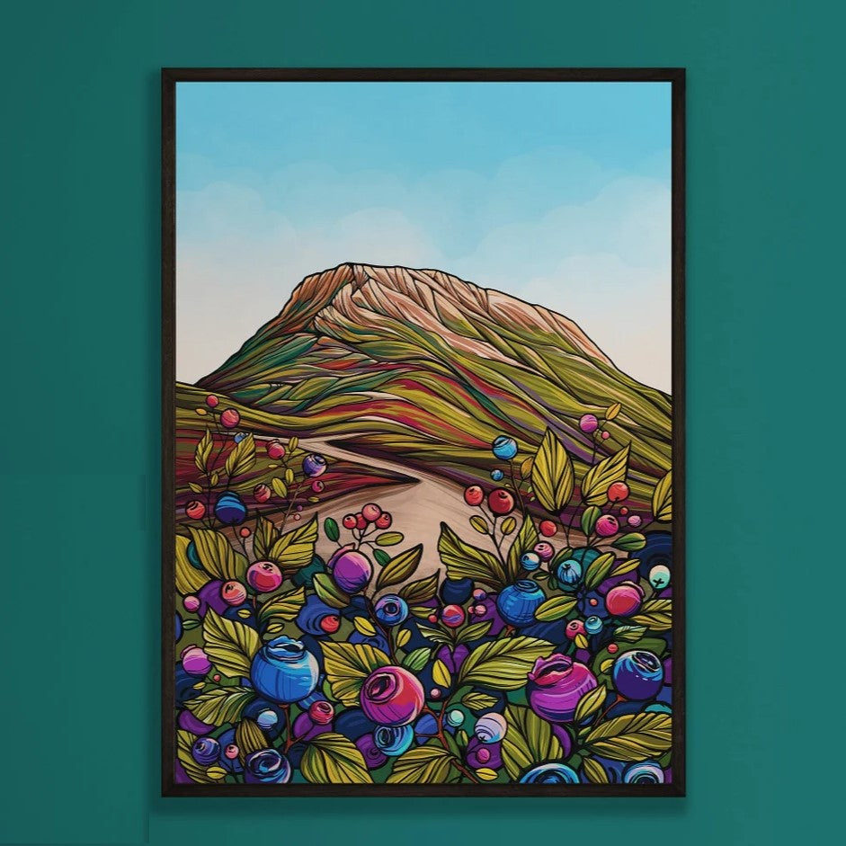 Blueberry Hill Framed Canvas Print