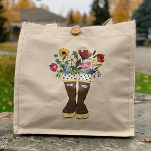 Boots N Bouquet Tote