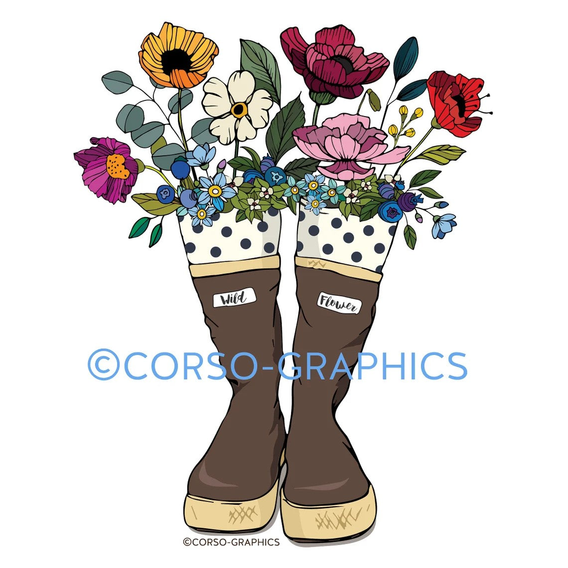 Boots N Bouquet Tote