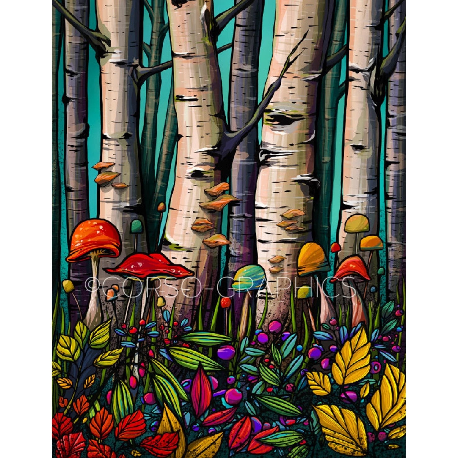 Forest Floor Print 8 x 10in
