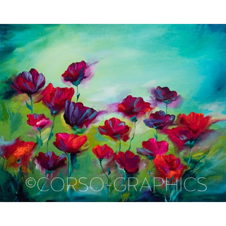 Poppies of Color - Art Print