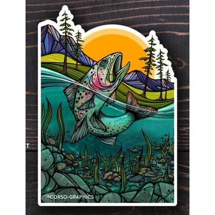 Life on the Fly Trout - Sticker