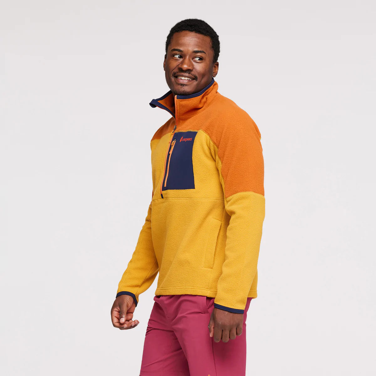 Orange half zip fleece outlet