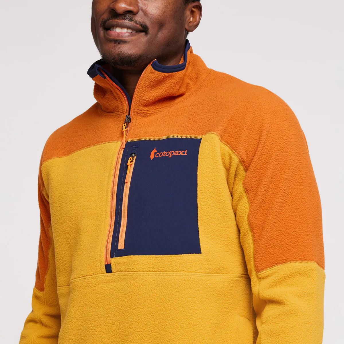 Abrazo Half Zip Fleece Mens Jacket - Mezcal Amber