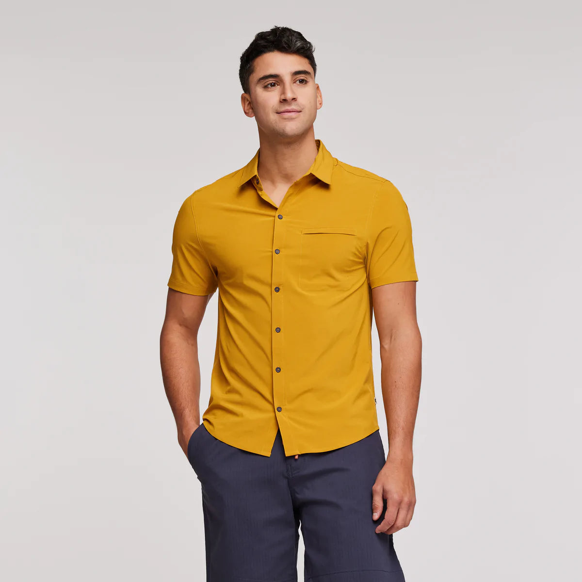 Cambio Button Up Mens Shirt - Amber