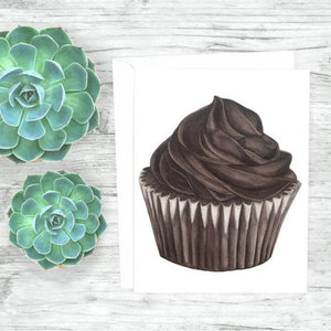 Chocolate Cupcake Notecard
