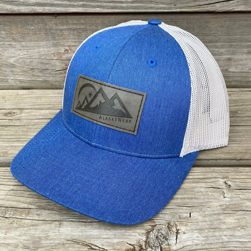Blue Heathered Curved Hat