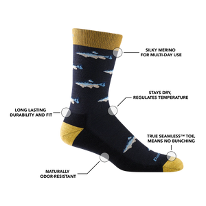 Spey Fly Crew Lightweight Sock for Men