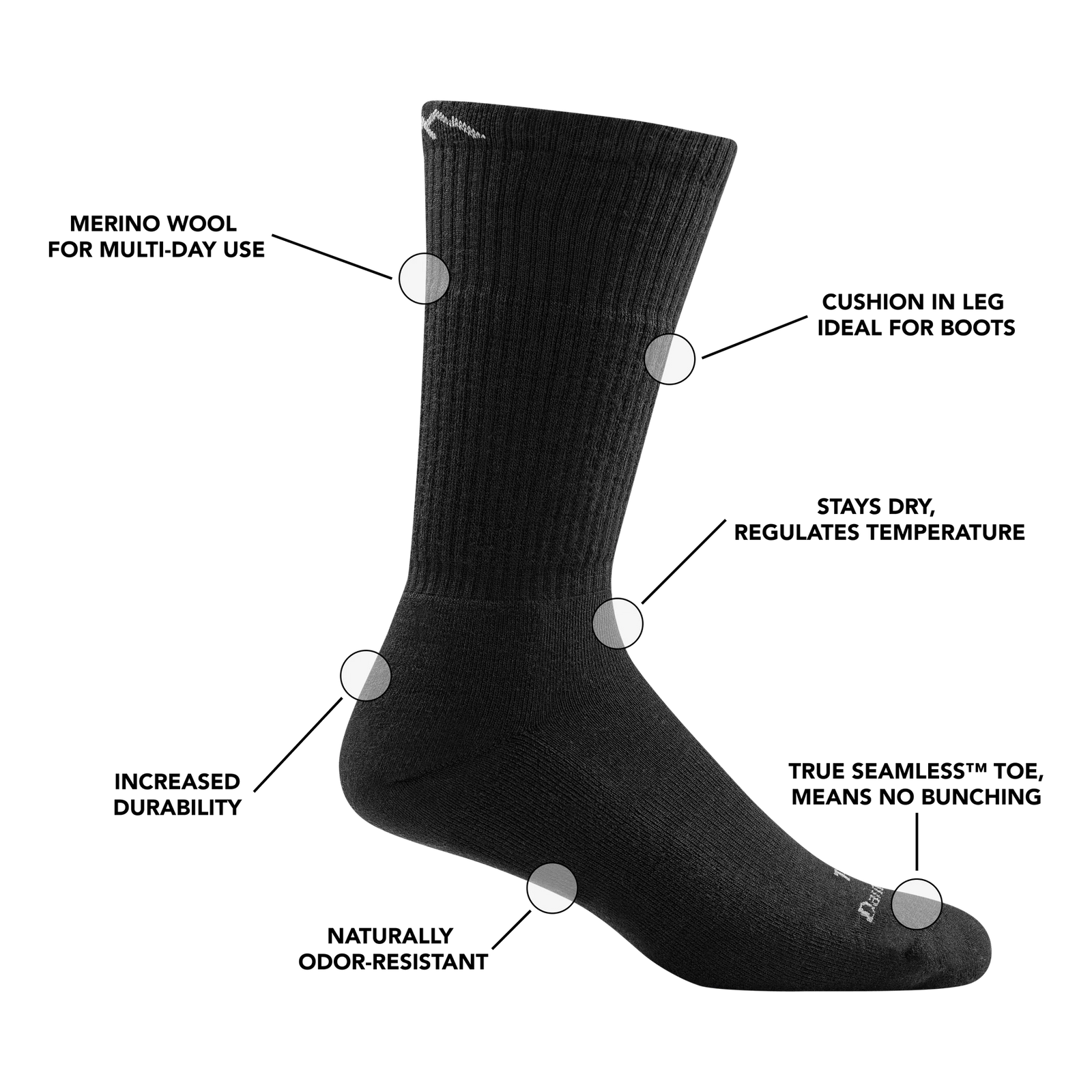 T422 Tactical Boot Midweight Sock - Mens