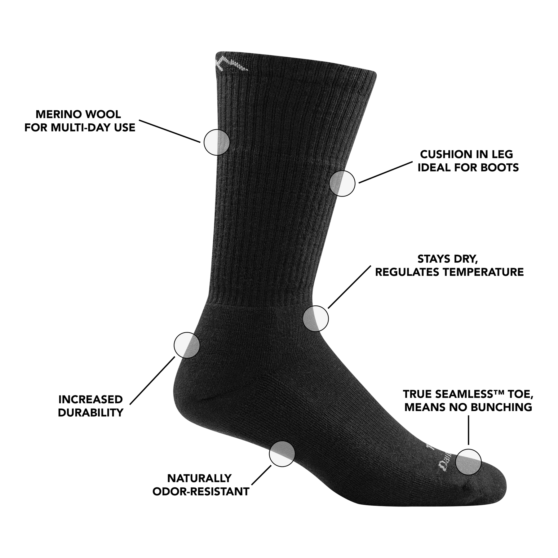T422 Tactical Boot Midweight Sock - Mens