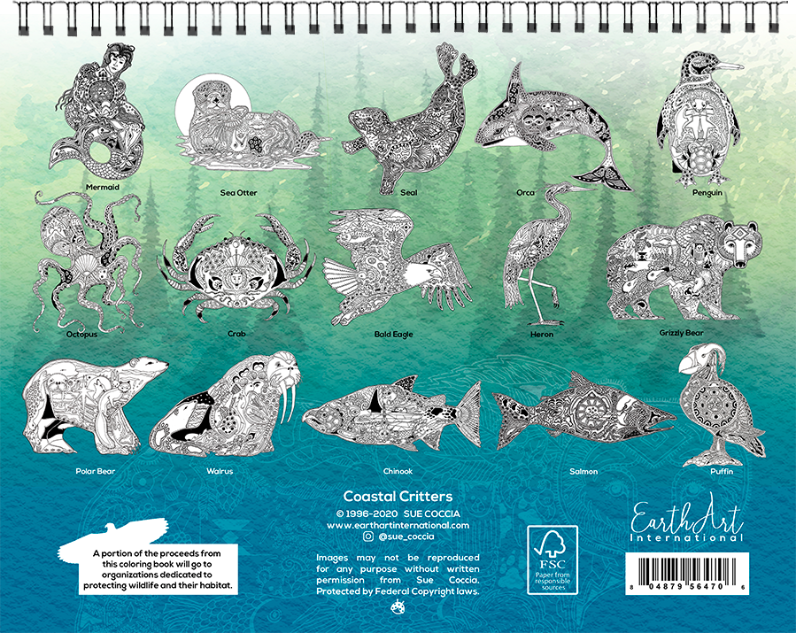 Coastal Critters Coloring Book