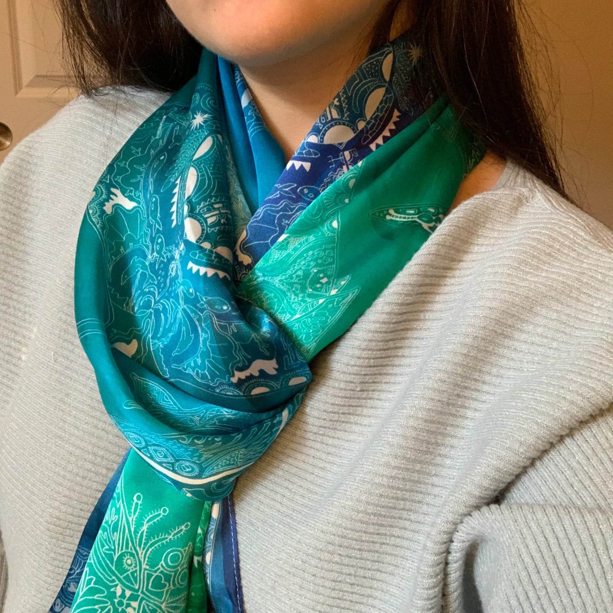 Ocean Spirits Silk Scarf