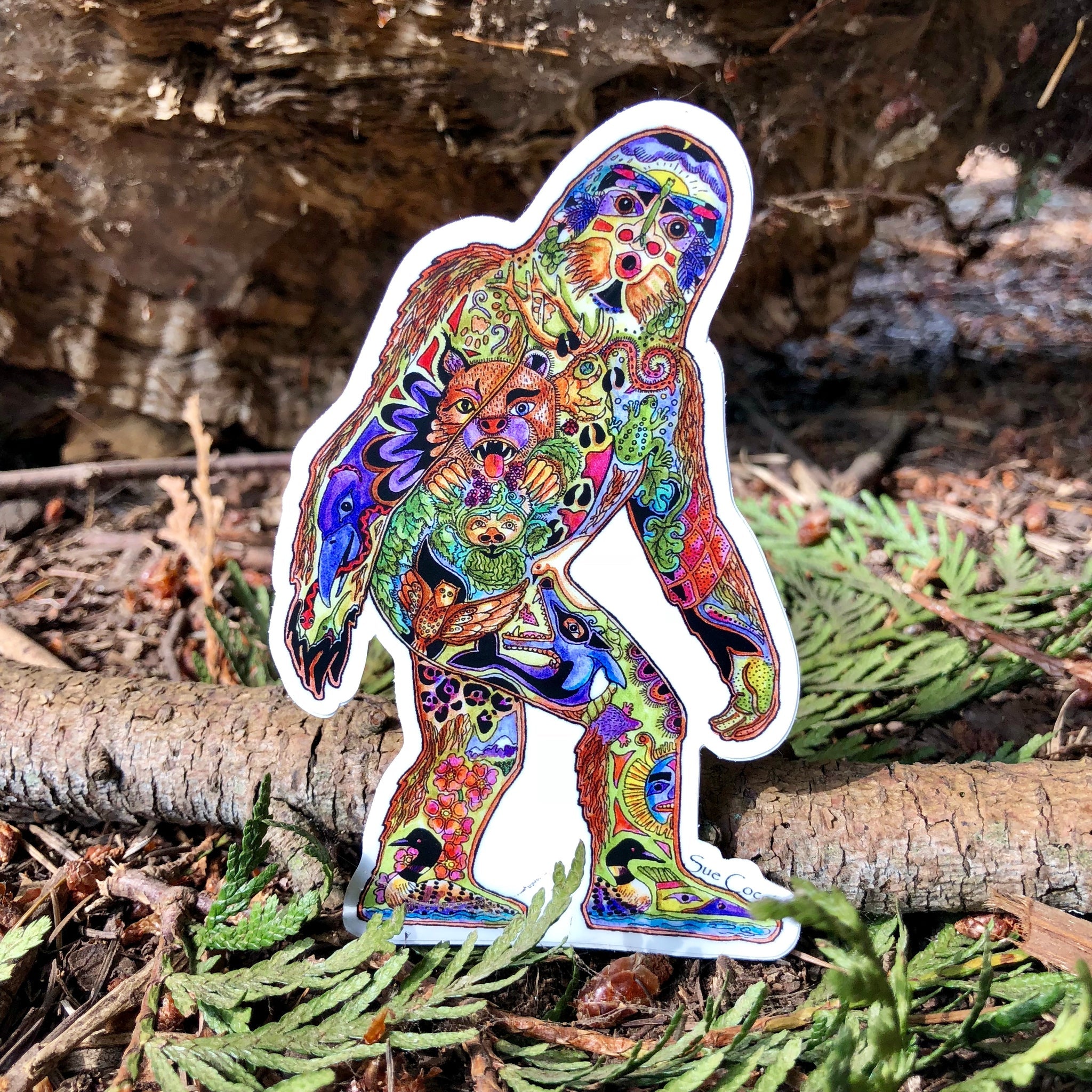 Sue Coccia Sasquatch Stickers Forests Tides and Treasures
