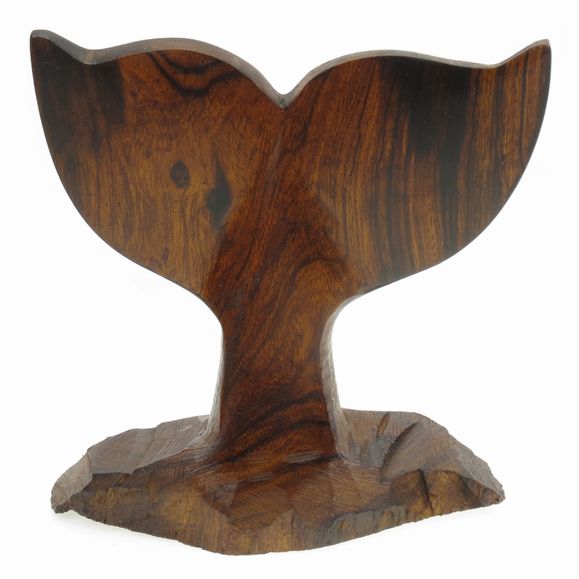 Whale Tail Ironwood Figurine