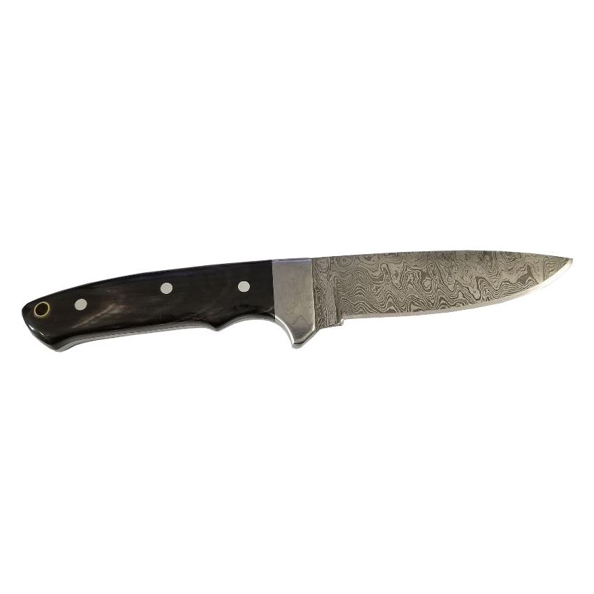 Medium Fixed Blade Damascus Knife with POM Handle