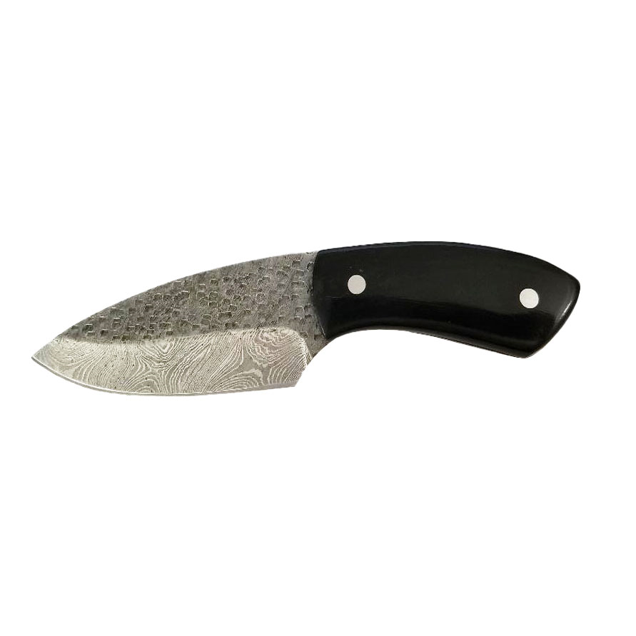 Damascus Skinner With Buffalo Horn Handle