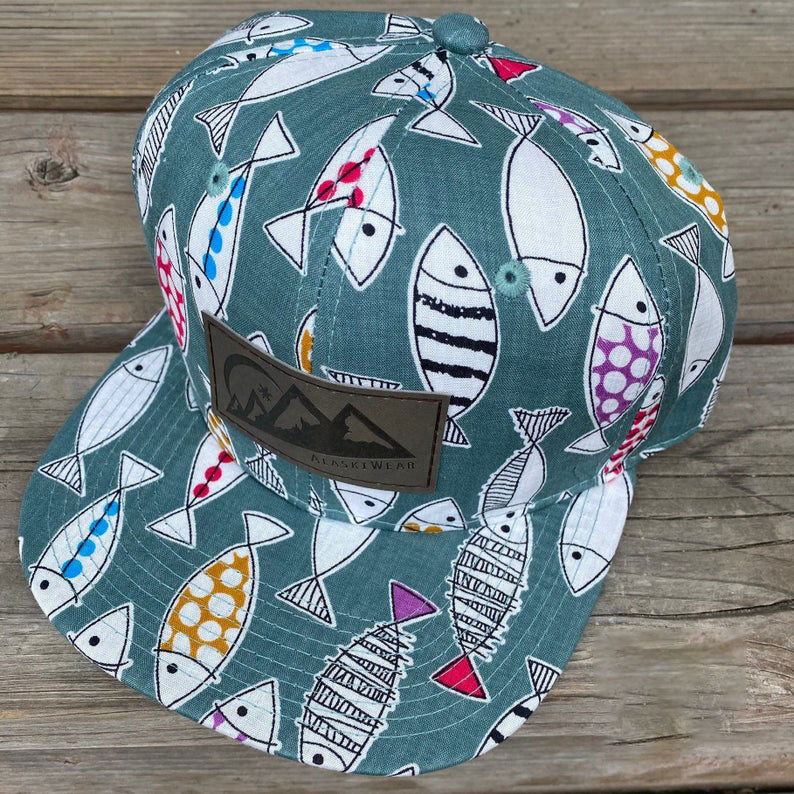 Fish Baseball Hat Green