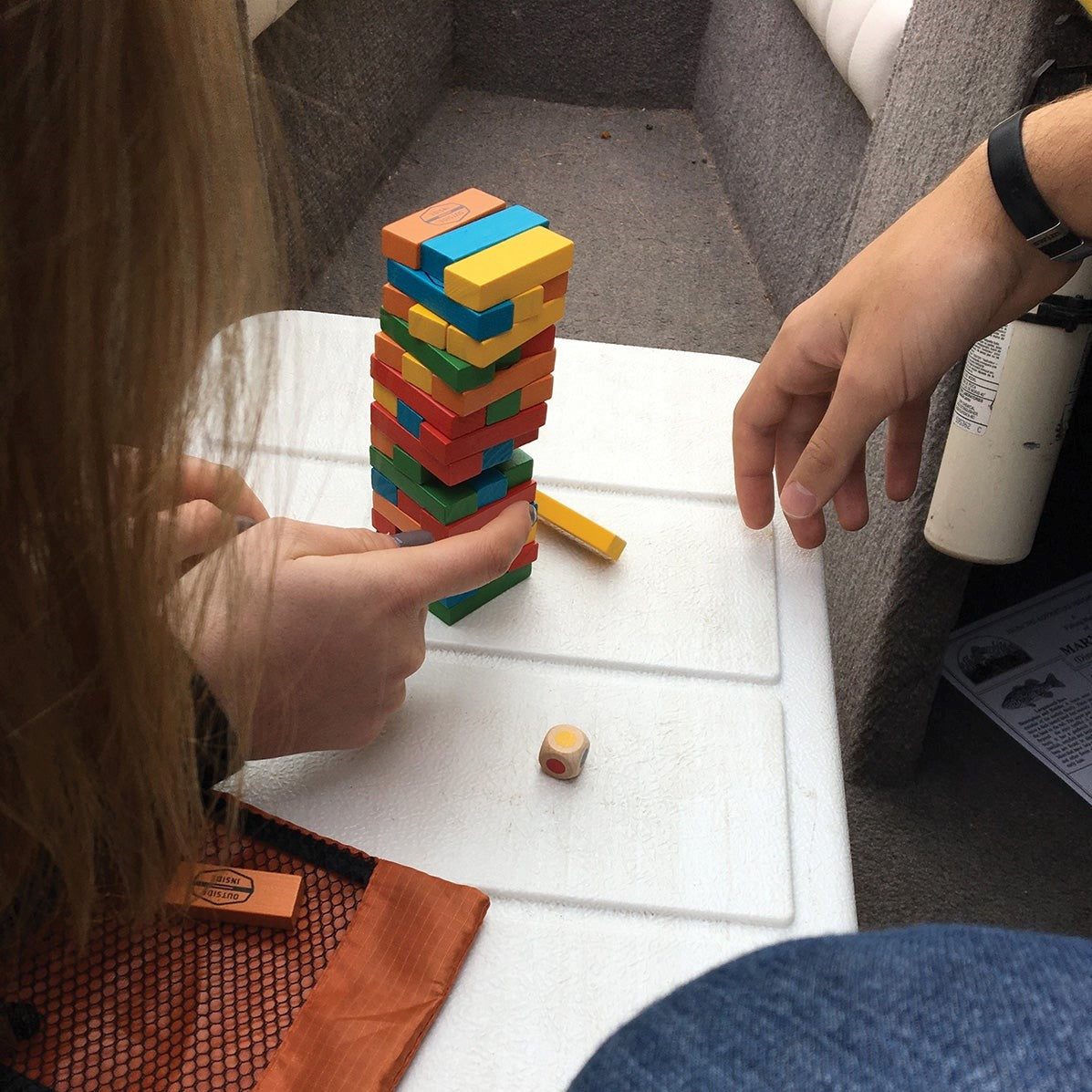 Backpack Tumbling Tower Game