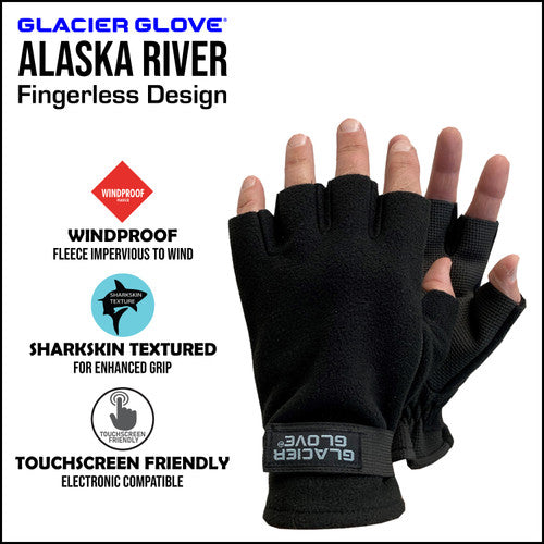 Alaska River Fingerless Gloves