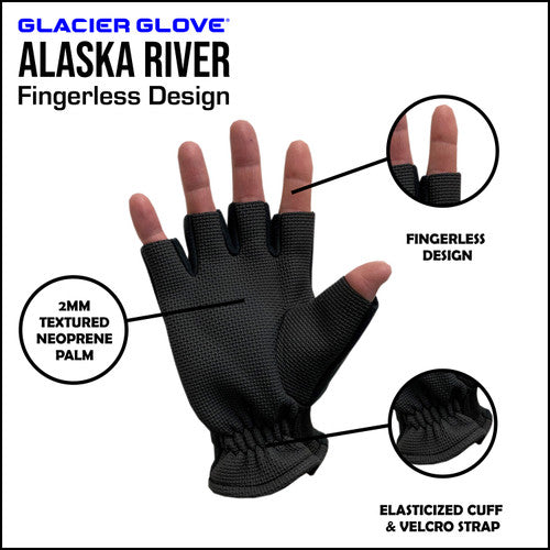 Alaska River Fingerless Gloves